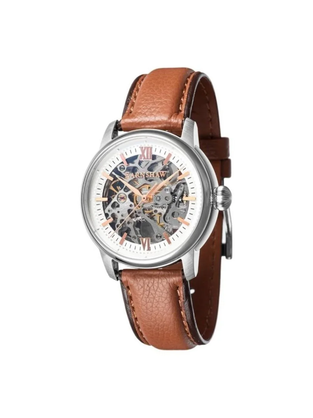 NWT Thomas Earnshaw Cornwall Silver-tone Dial Men's Watch